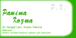pamina kozma business card